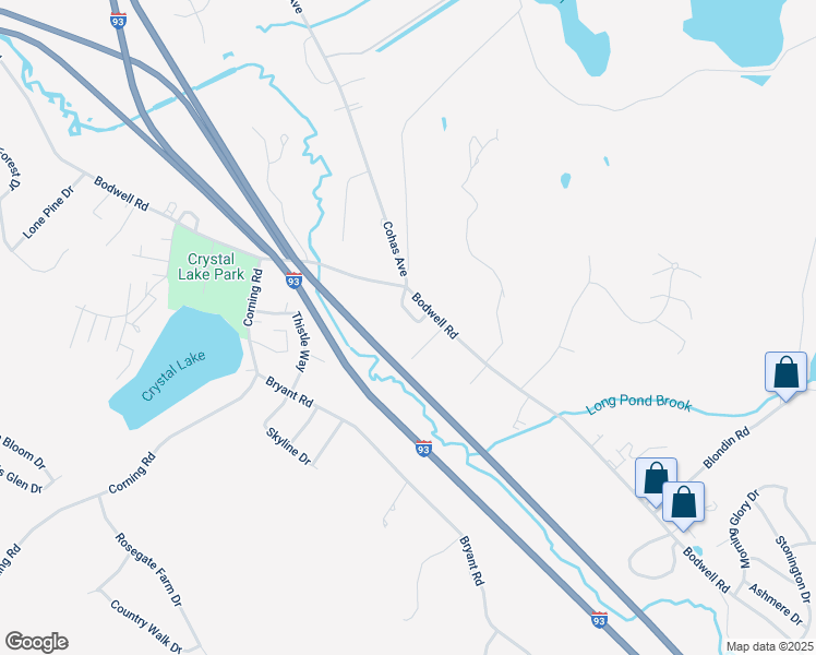 map of restaurants, bars, coffee shops, grocery stores, and more near 63 Sunset Pine Drive in Manchester