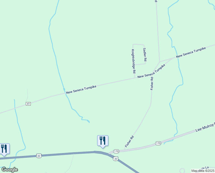 map of restaurants, bars, coffee shops, grocery stores, and more near 1632 New Seneca Turnpike in Skaneateles