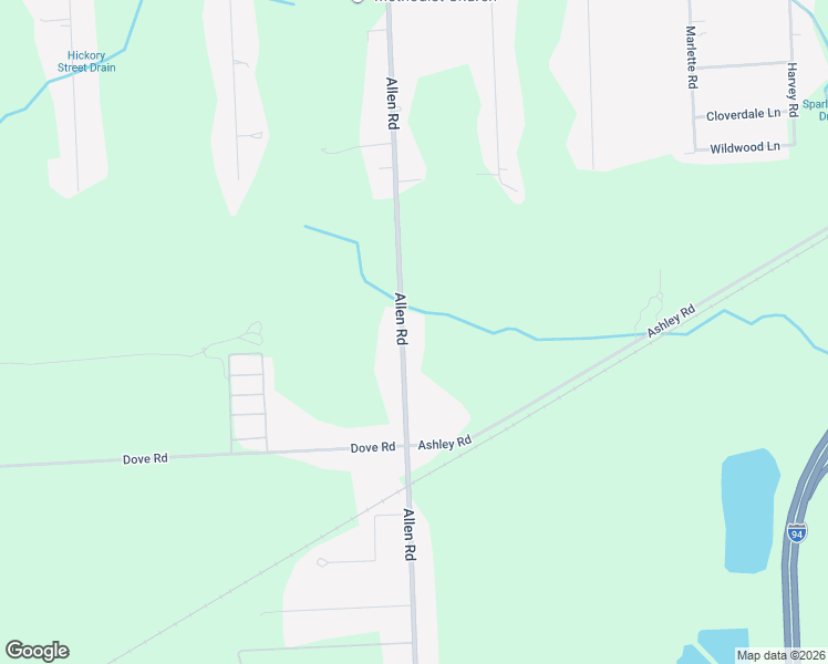 map of restaurants, bars, coffee shops, grocery stores, and more near 1605 Allen Road in Smiths Creek