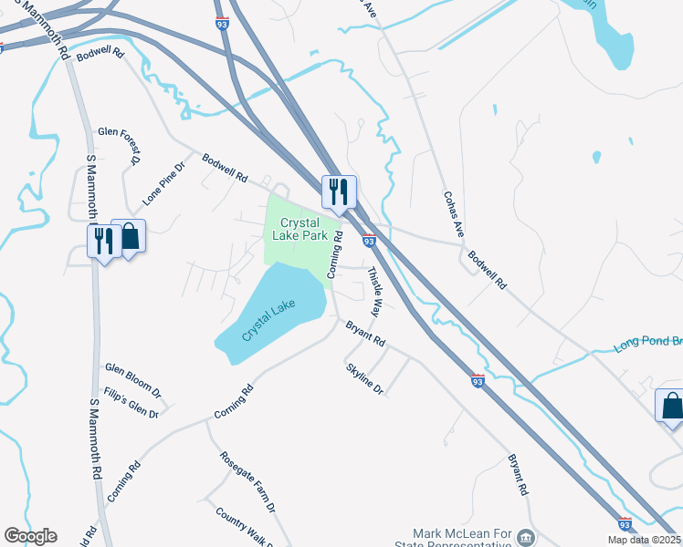 map of restaurants, bars, coffee shops, grocery stores, and more near 20 Milky Way in Manchester