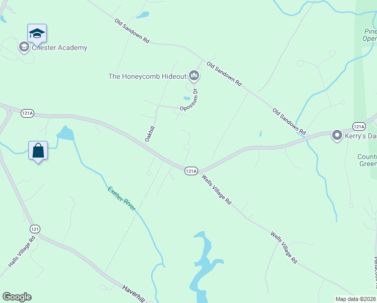 map of restaurants, bars, coffee shops, grocery stores, and more near 161 Sandown Road in Chester