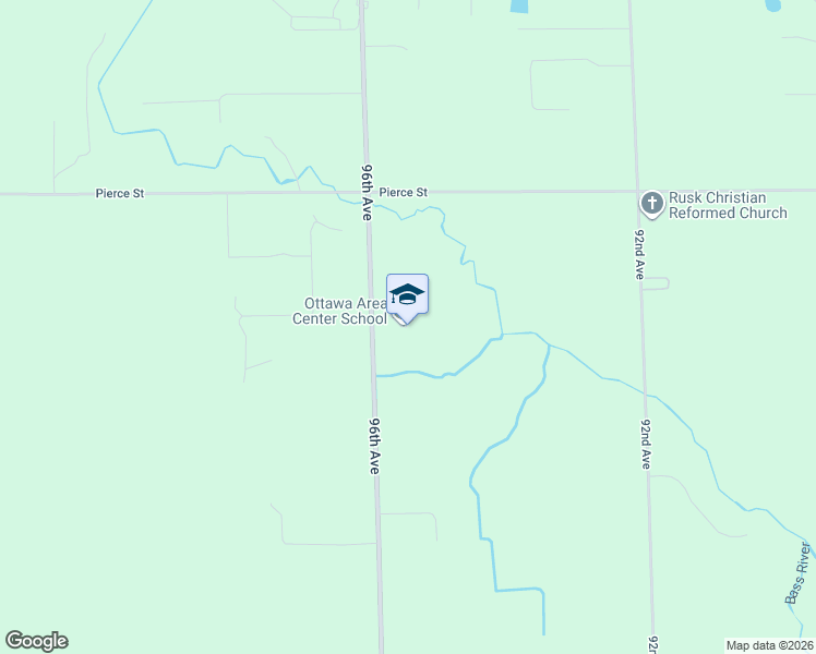 map of restaurants, bars, coffee shops, grocery stores, and more near 10178-10364 96th Avenue in Zeeland