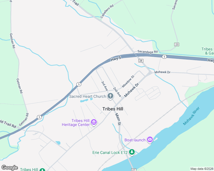 map of restaurants, bars, coffee shops, grocery stores, and more near 133 2nd Avenue in Fonda