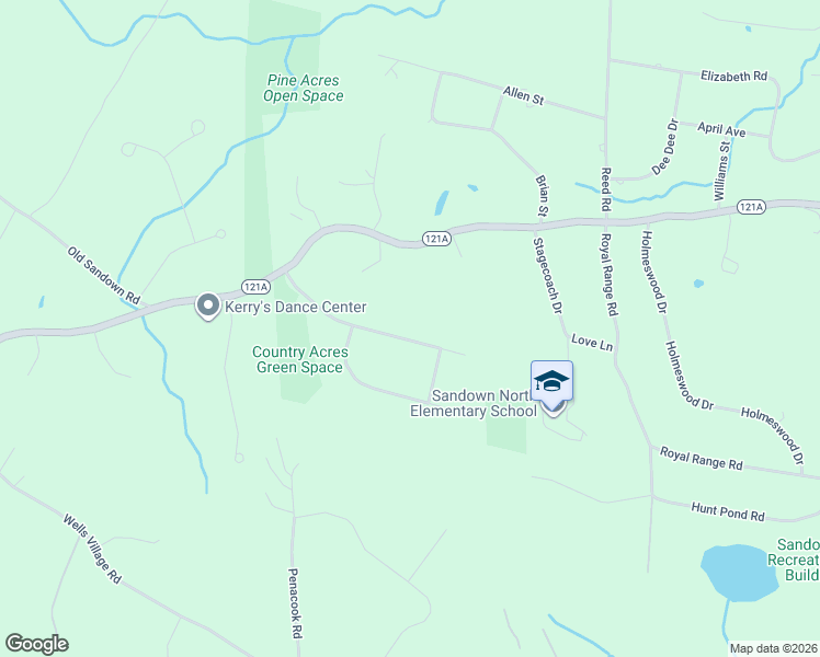 map of restaurants, bars, coffee shops, grocery stores, and more near 24 Country Acres Road in Sandown