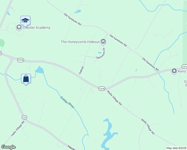 map of restaurants, bars, coffee shops, grocery stores, and more near 161 Sandown Road in Chester