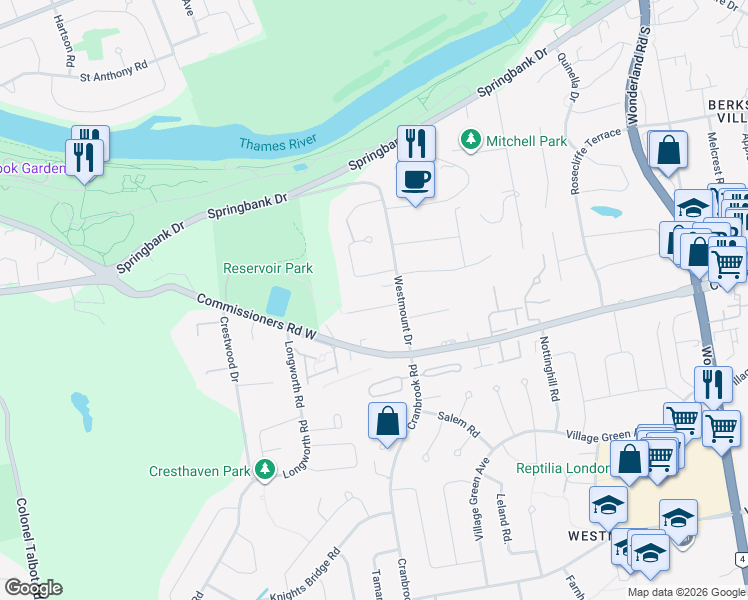map of restaurants, bars, coffee shops, grocery stores, and more near 777 Haighton Road in London