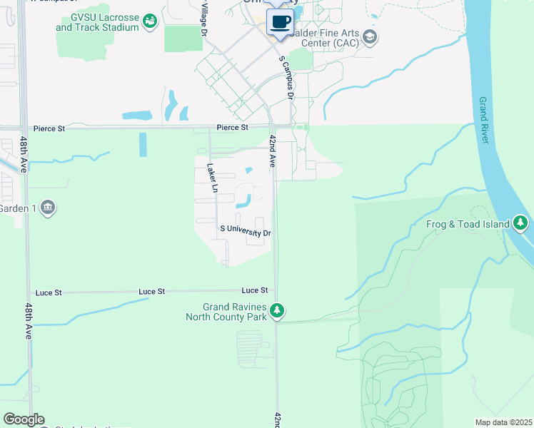 map of restaurants, bars, coffee shops, grocery stores, and more near 4217 42nd Avenue in Allendale