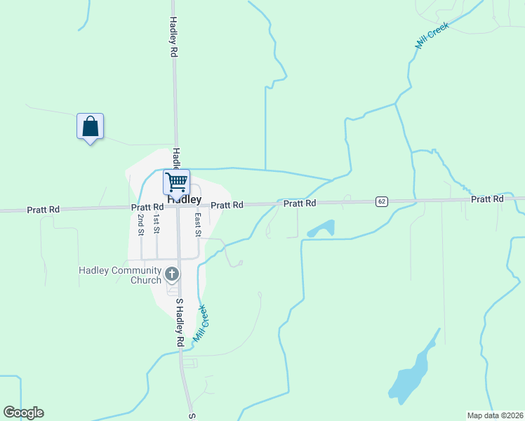 map of restaurants, bars, coffee shops, grocery stores, and more near 4461 Pratt Road in Hadley
