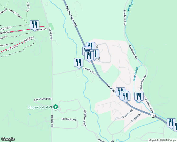 map of restaurants, bars, coffee shops, grocery stores, and more near 15 Tannery Road in Dover