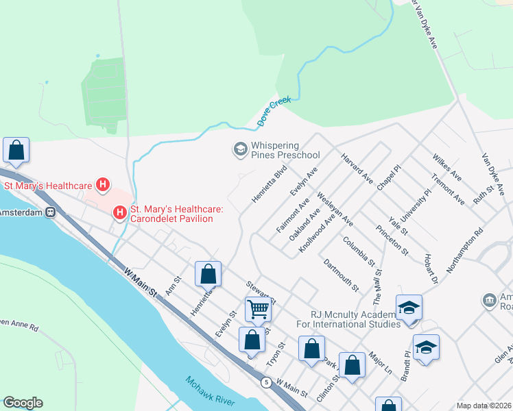 map of restaurants, bars, coffee shops, grocery stores, and more near 23 Henrietta Boulevard in Amsterdam