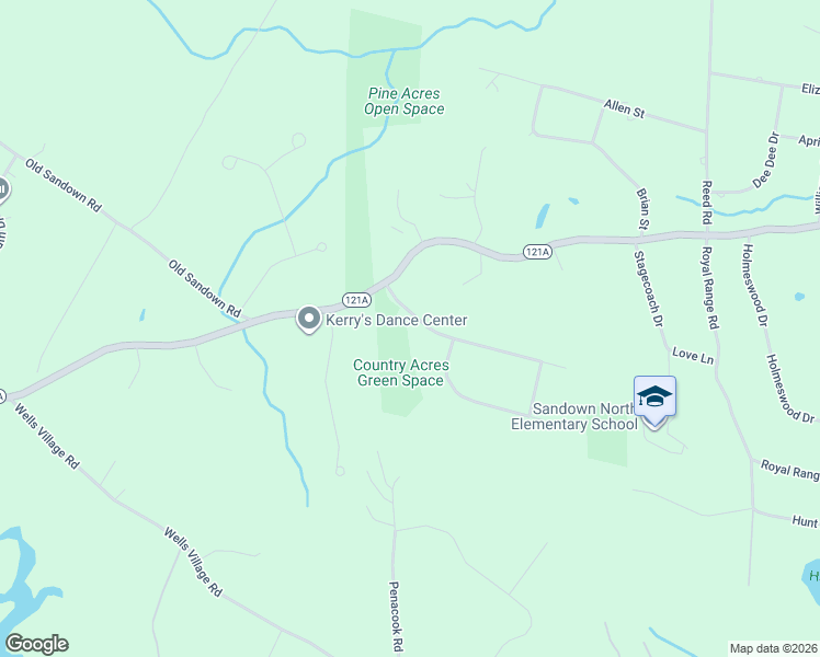 map of restaurants, bars, coffee shops, grocery stores, and more near 7 Country Acres Road in Sandown