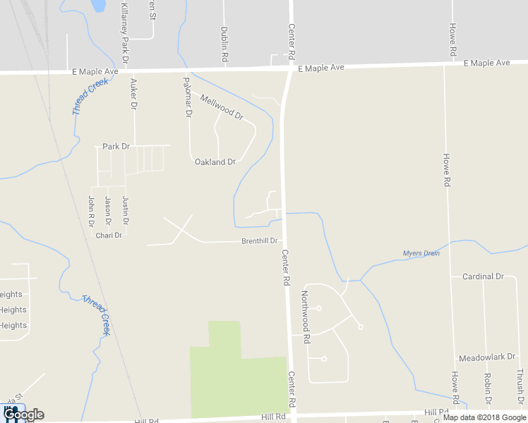 map of restaurants, bars, coffee shops, grocery stores, and more near Towne Hill Drive in Grand Blanc