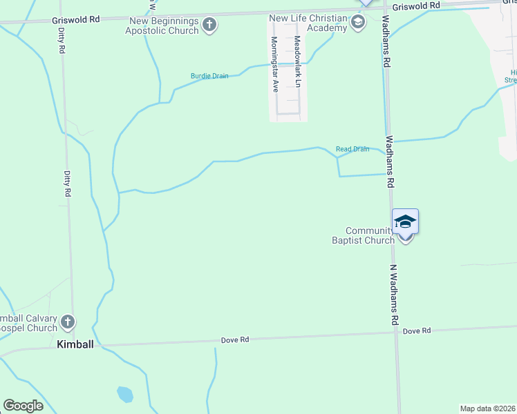 map of restaurants, bars, coffee shops, grocery stores, and more near 1701 Bartlett Road in Smiths Creek