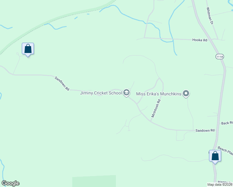 map of restaurants, bars, coffee shops, grocery stores, and more near 92-124 Sandown Road in Danville