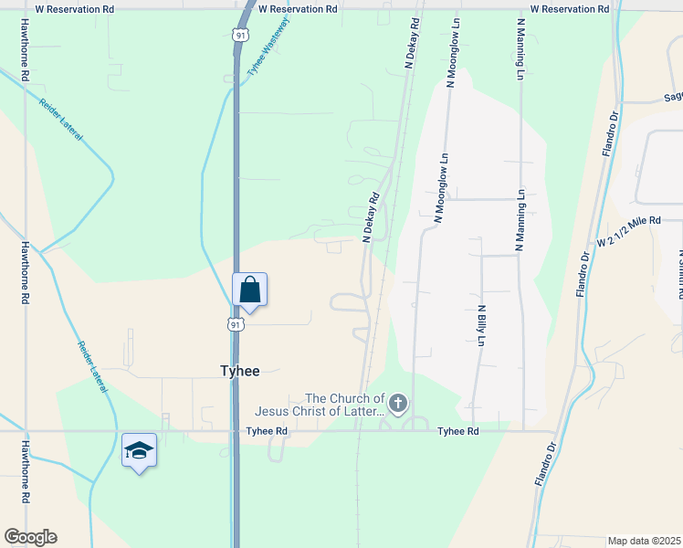 map of restaurants, bars, coffee shops, grocery stores, and more near 13393 North Dekay Road in Pocatello