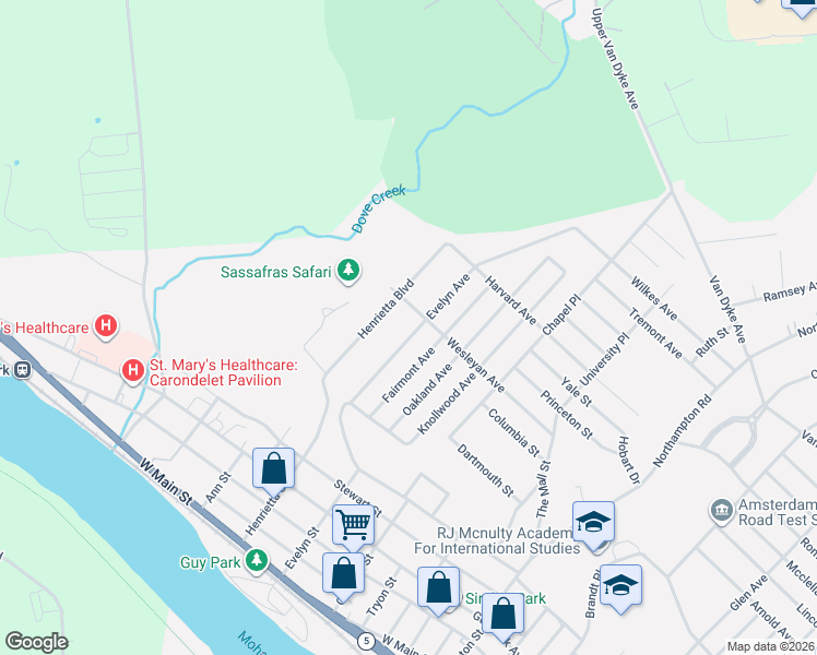 map of restaurants, bars, coffee shops, grocery stores, and more near 51 Henrietta Boulevard in Amsterdam