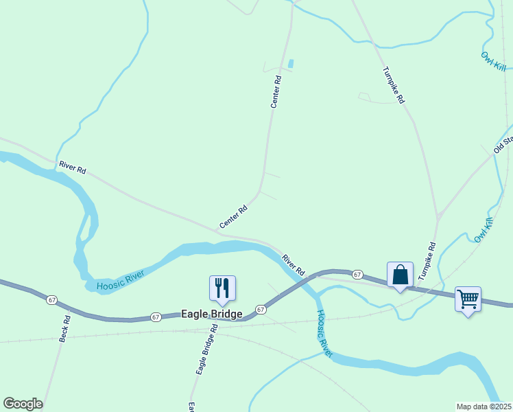 map of restaurants, bars, coffee shops, grocery stores, and more near 26 Center Road in Eagle Bridge
