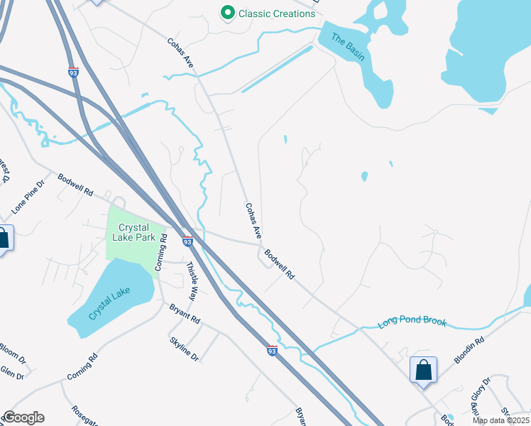 map of restaurants, bars, coffee shops, grocery stores, and more near 730 Cohas Avenue in Manchester
