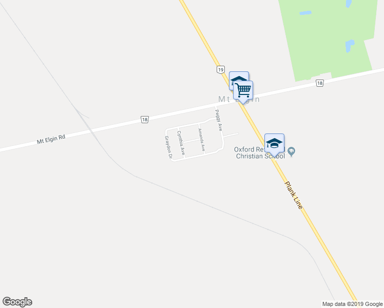 map of restaurants, bars, coffee shops, grocery stores, and more near 87 Graydon Drive in Mount Elgin