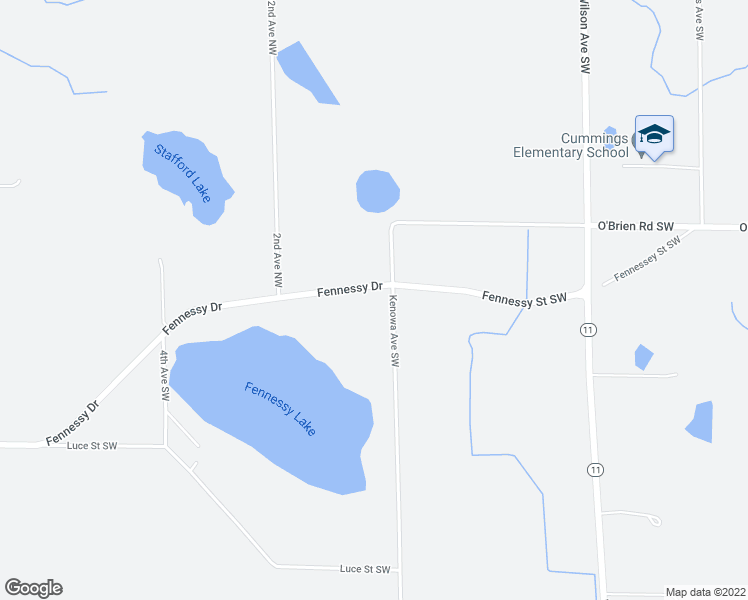 map of restaurants, bars, coffee shops, grocery stores, and more near 10177 Kenowa Avenue Southwest in Grand Rapids