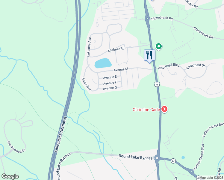 map of restaurants, bars, coffee shops, grocery stores, and more near 2-98 Avenue G in Mechanicville
