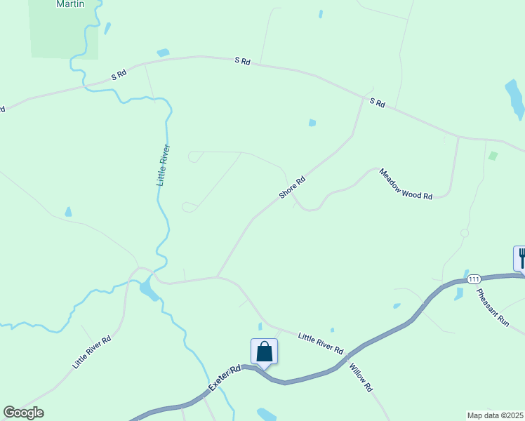 map of restaurants, bars, coffee shops, grocery stores, and more near 14 Shore Road in Kingston