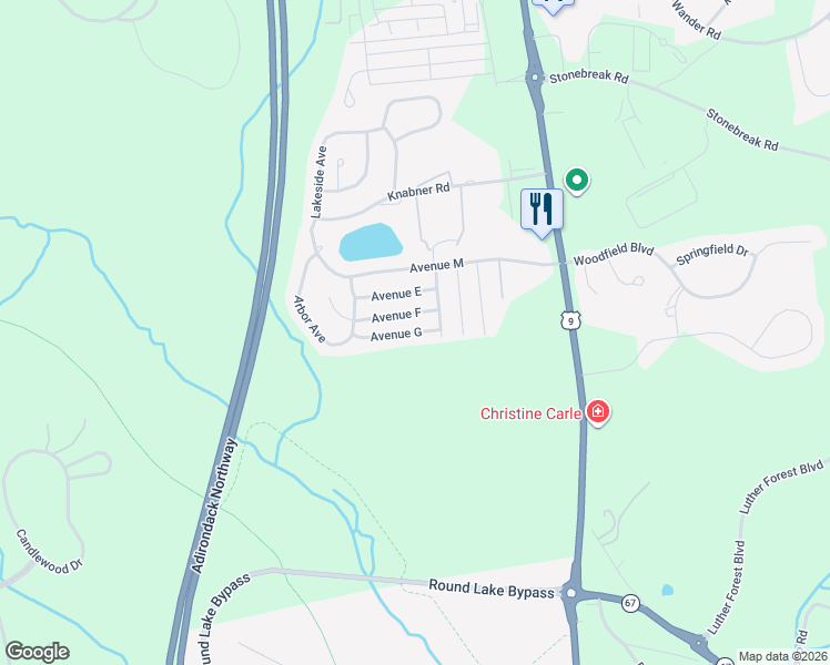 map of restaurants, bars, coffee shops, grocery stores, and more near 2-98 Avenue G in Mechanicville