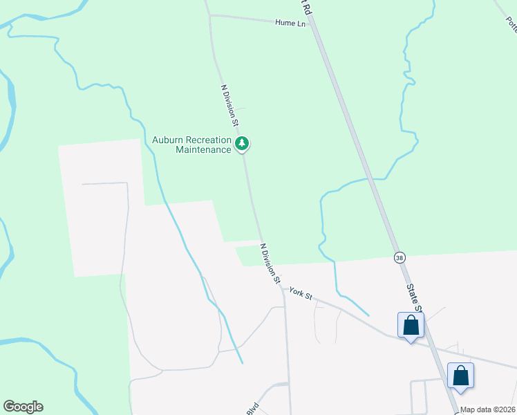 map of restaurants, bars, coffee shops, grocery stores, and more near 6960 North Division Street in Auburn