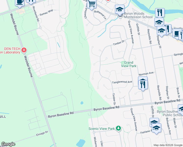 map of restaurants, bars, coffee shops, grocery stores, and more near 34 Mapleton Place in London