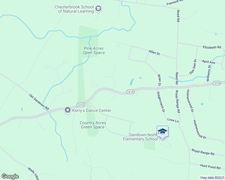 map of restaurants, bars, coffee shops, grocery stores, and more near 25 Scott Lane in Sandown