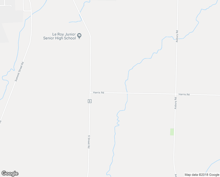 map of restaurants, bars, coffee shops, grocery stores, and more near 7693 Harris Road in Le Roy