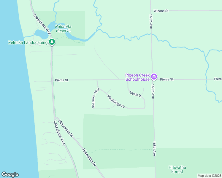 map of restaurants, bars, coffee shops, grocery stores, and more near 10373 Morningdew Court in West Olive