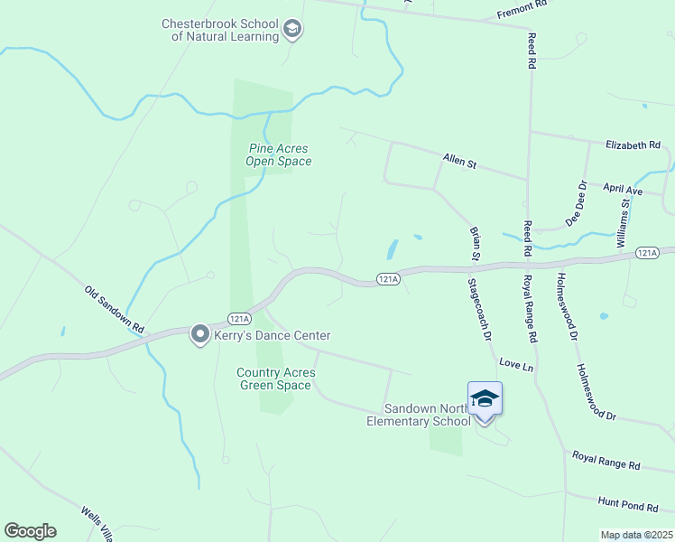 map of restaurants, bars, coffee shops, grocery stores, and more near 25 Scott Lane in Sandown