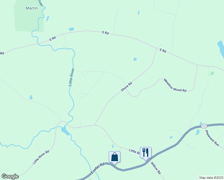 map of restaurants, bars, coffee shops, grocery stores, and more near 14 Shore Road in Kingston
