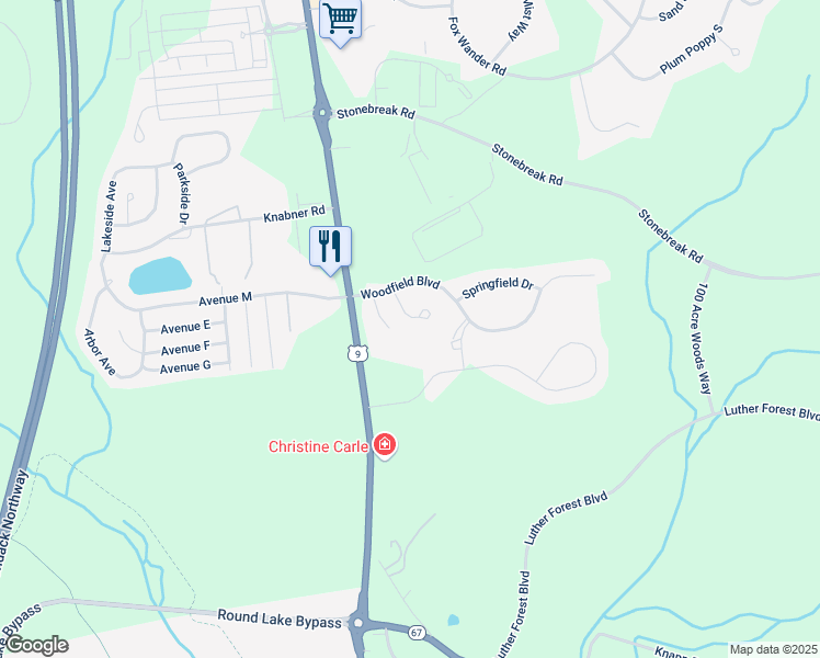 map of restaurants, bars, coffee shops, grocery stores, and more near 12 Woodfield Court in Mechanicville