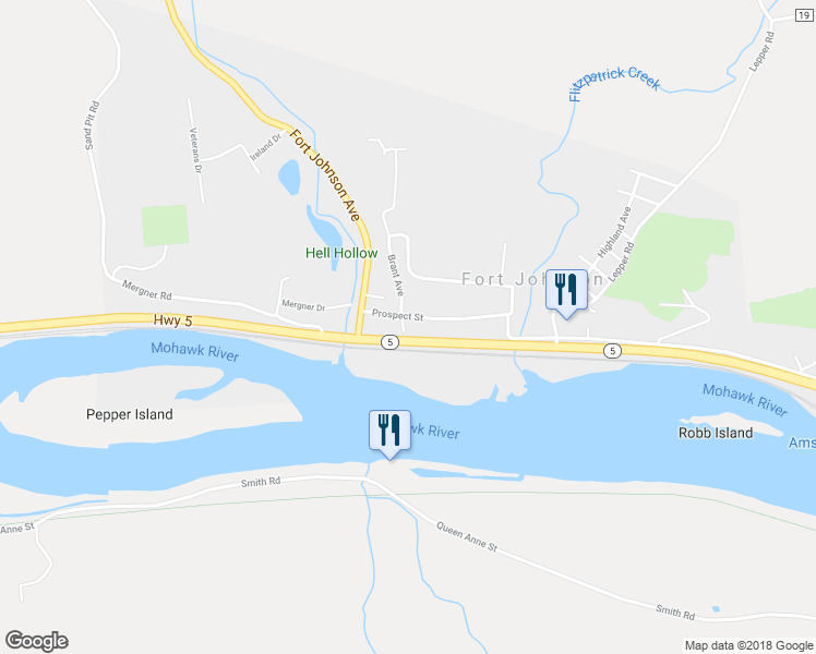 map of restaurants, bars, coffee shops, grocery stores, and more near 6 Brant Avenue in Fort Johnson