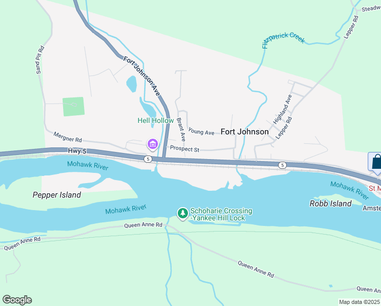 map of restaurants, bars, coffee shops, grocery stores, and more near 6 Brant Avenue in Fort Johnson