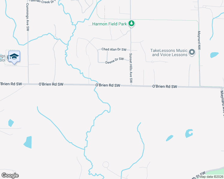 map of restaurants, bars, coffee shops, grocery stores, and more near 3716 O'Brien Road Southwest in Grand Rapids