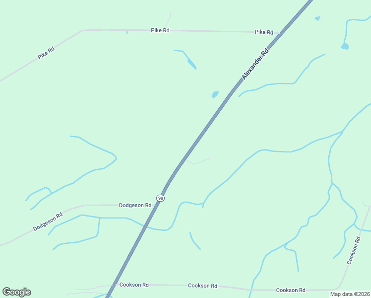 map of restaurants, bars, coffee shops, grocery stores, and more near 9444 Alexander Road in Alexander