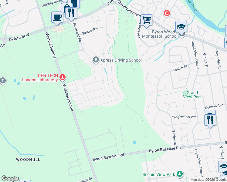 map of restaurants, bars, coffee shops, grocery stores, and more near 1729 Upper West Avenue in London
