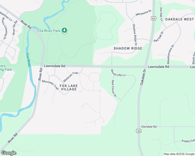 map of restaurants, bars, coffee shops, grocery stores, and more near 2852 Fox Lake Circle in Waukesha