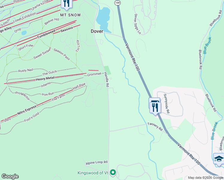 map of restaurants, bars, coffee shops, grocery stores, and more near 12 Butterfield Drive in Dover