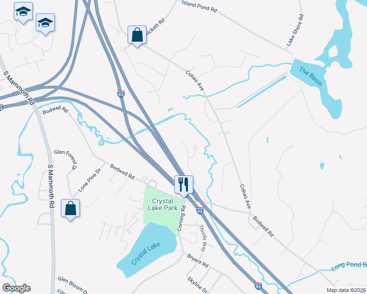 map of restaurants, bars, coffee shops, grocery stores, and more near 138 Marathon Way in Manchester