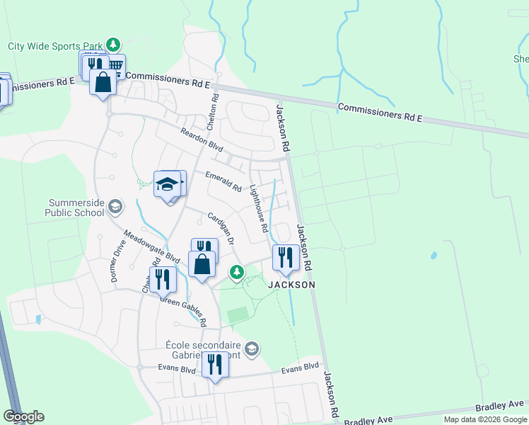 map of restaurants, bars, coffee shops, grocery stores, and more near in London