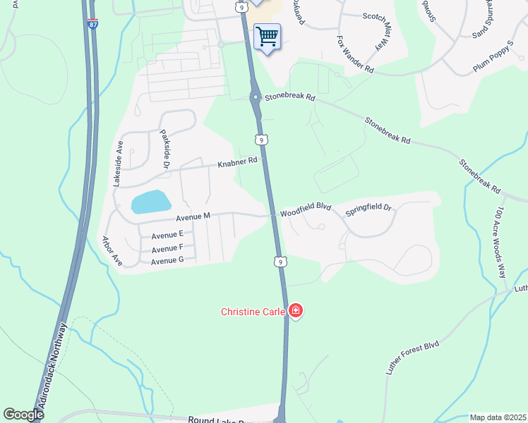 map of restaurants, bars, coffee shops, grocery stores, and more near 2374 U.S. 9 in Mechanicville
