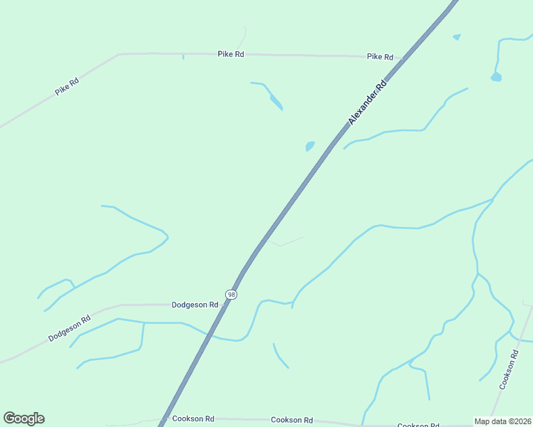 map of restaurants, bars, coffee shops, grocery stores, and more near 9444 Alexander Road in Alexander