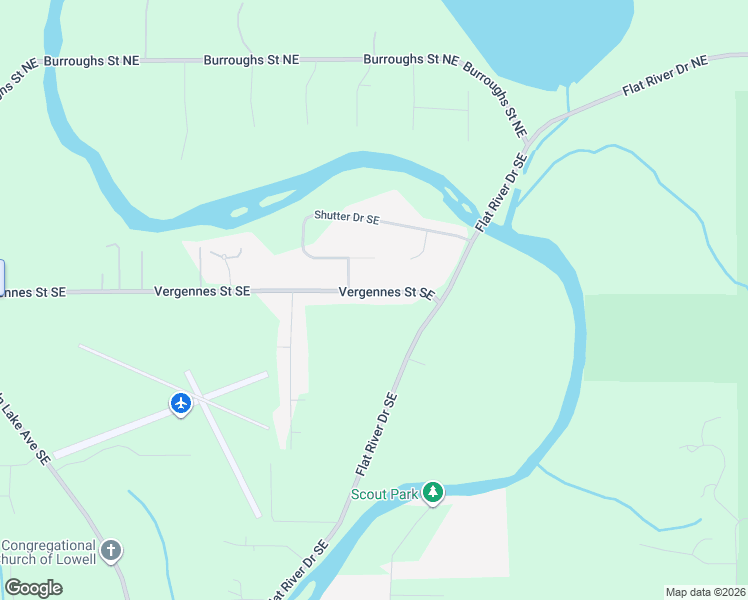 map of restaurants, bars, coffee shops, grocery stores, and more near 13347 Vergennes Street Southeast in Lowell