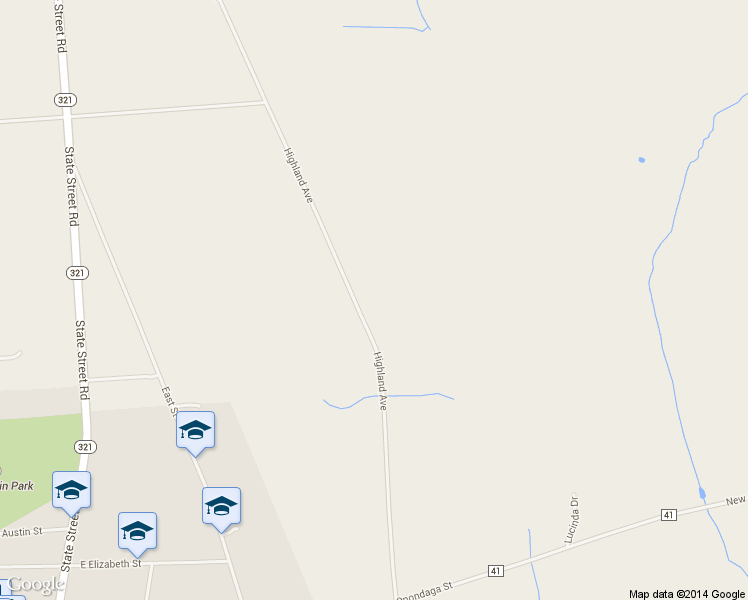 map of restaurants, bars, coffee shops, grocery stores, and more near 3866 Highland Ave in Skaneateles
