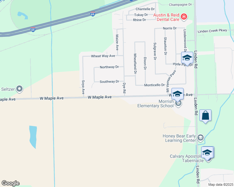 map of restaurants, bars, coffee shops, grocery stores, and more near 5292 West Maple Avenue in Swartz Creek