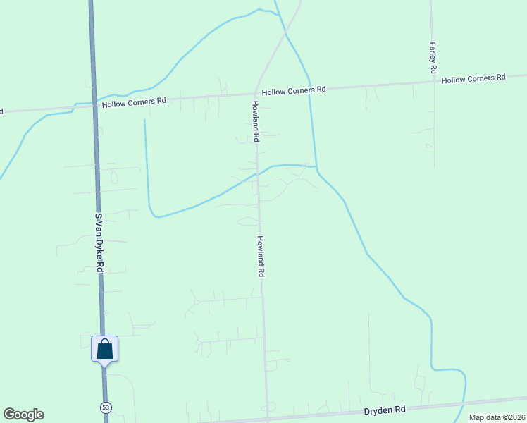map of restaurants, bars, coffee shops, grocery stores, and more near 3600-3752 Howland Rd in Almont